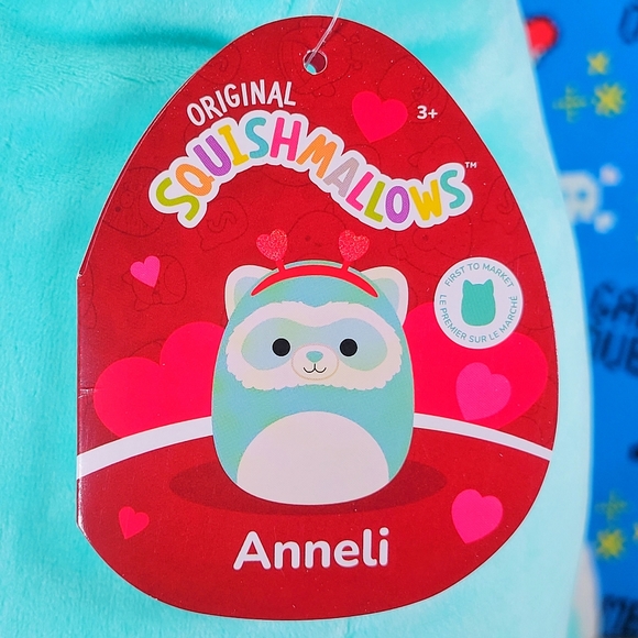 Squishmallow Anneli The Ferret 14" UltraSoft Valentine's Day Toy Plush NWT - Picture 5 of 6